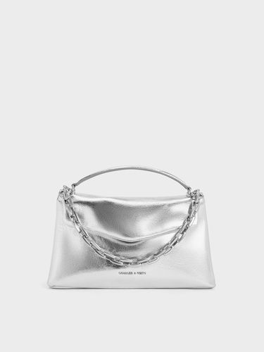 Charles & Keith - Andromeda Metallic Chunky-Chain Top Handle Bag - Charles & Keith - Modalova