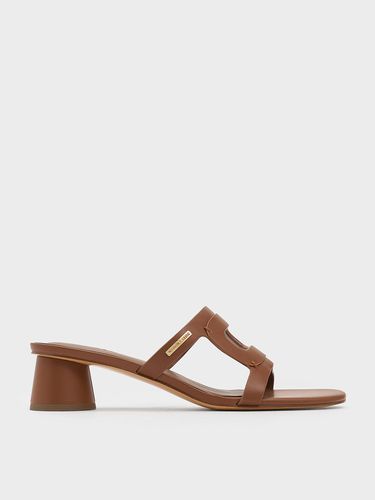 Charles & Keith - Easley Cut-Out Cylinder-Heel Mules - Charles & Keith - Modalova