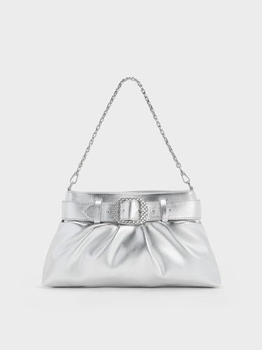 Charles & Keith - Avis Metallic Belted Ruched Shoulder Bag - Charles & Keith - Modalova