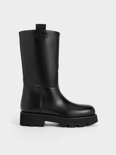 Charles & Keith - Double Pull-Tab Calf Boots - Charles & Keith - Modalova