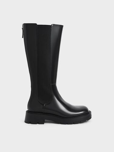 Charles & Keith - Zip-Up Chelsea Knee Boots - Charles & Keith - Modalova