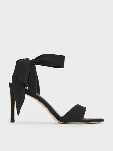 Charles & Keith - Eliana Textured Tie-Around Heeled Sandals - Charles & Keith - Modalova