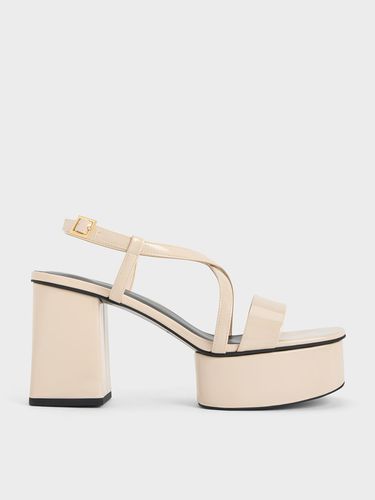 Charles & Keith - Patent Crossover Strap Platform Sandals - Charles & Keith - Modalova