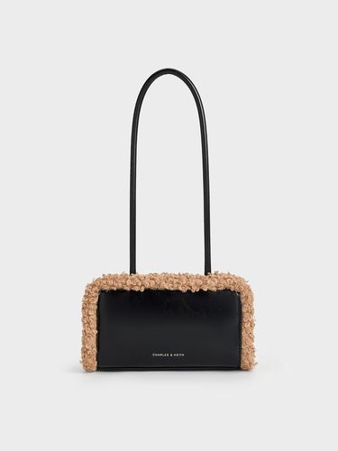 Charles & Keith - Fur-Trim Elongated-Handle Shoulder Bag - Charles & Keith - Modalova