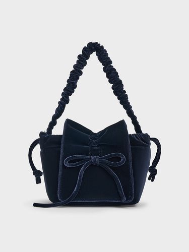 Charles & Keith - Velvet Bow Ruched Top Handle Bag - Charles & Keith - Modalova