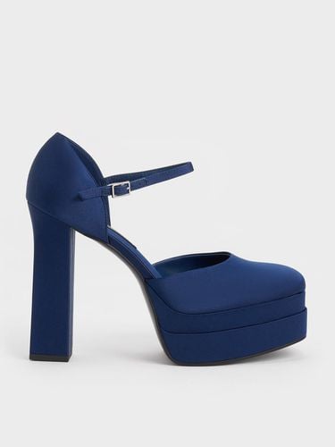 Charles & Keith - Satin Platform D'Orsay Pumps - Charles & Keith - Modalova