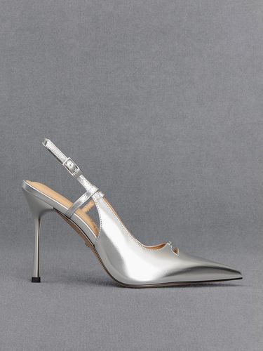 Charles & Keith - Metallic Leather Pointed-Toe Slingback Pumps - Charles & Keith - Modalova