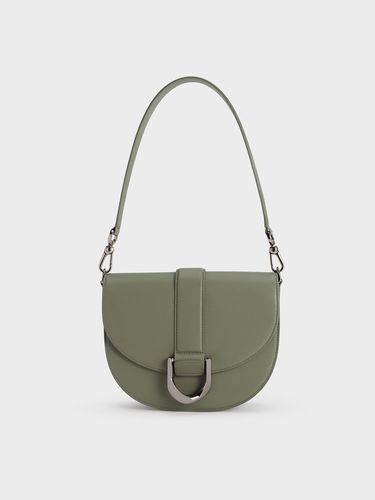 Charles & Keith - Gabine Leather Saddle Bag - Charles & Keith - Modalova