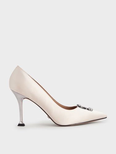 Charles & Keith - Satin Gem-Embellished Pumps - Charles & Keith - Modalova