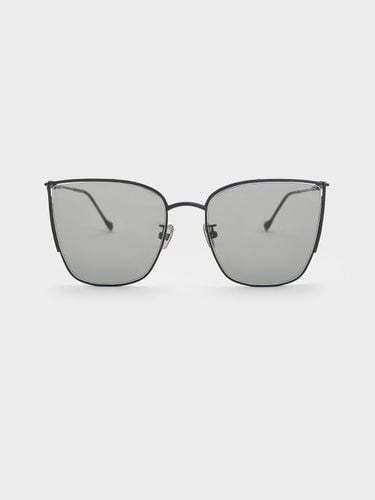 Charles & Keith - Shea Metallic-Rim Square Sunglasses - Charles & Keith - Modalova