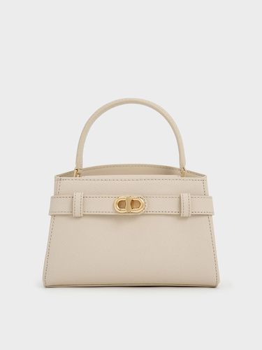 Charles & Keith - Aubrielle Metallic-Buckle Top Handle Bag - Charles & Keith - Modalova