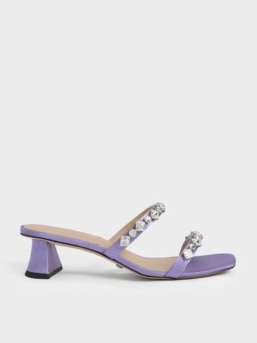 Charles & Keith - Gem-Encrusted Sculptural Heel Mules - Charles & Keith - Modalova