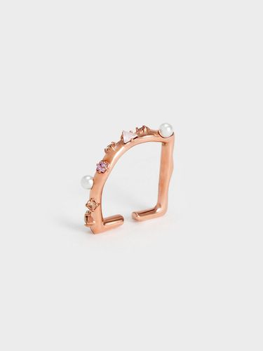 Charles & Keith - Pearl & Crystal-Embellished Ring - Charles & Keith - Modalova