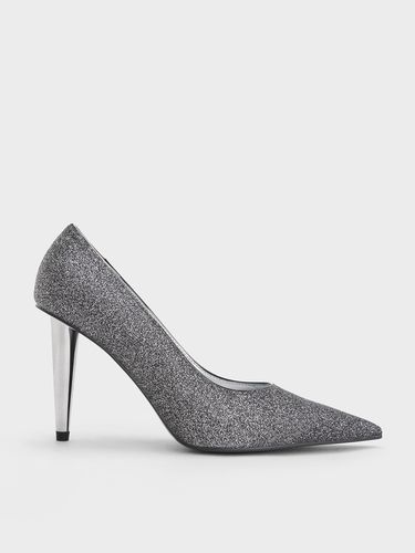 Charles & Keith - Glittered Cone-Heel Pointed-Toe Pumps - Charles & Keith - Modalova