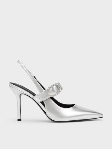 Charles & Keith - Metallic Crystal-Buckled Pumps - Charles & Keith - Modalova