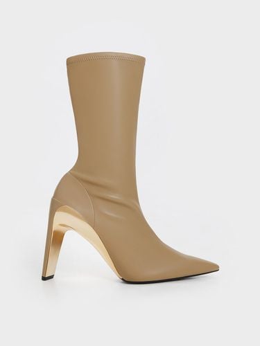 Charles & Keith - Devon Metallic Blade-Heel Ankle Boots - Charles & Keith - Modalova