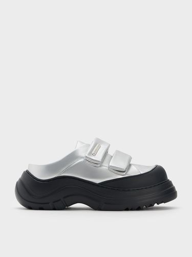 Charles & Keith - Nylon Metallic Padded Double-Strap Slip-On Sneakers - Charles & Keith - Modalova