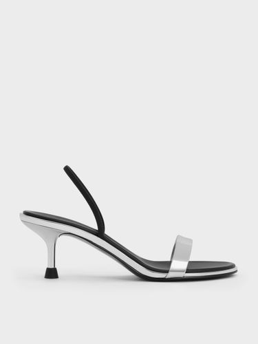 Charles & Keith - Metallic Strap Kitten-Heel Slingback Pumps - Charles & Keith - Modalova