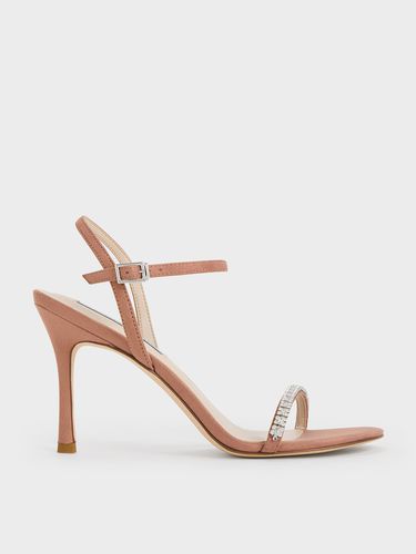 Charles & Keith - Ambrosia Textured Gem-Embellished Ankle-Strap Pumps - Charles & Keith - Modalova