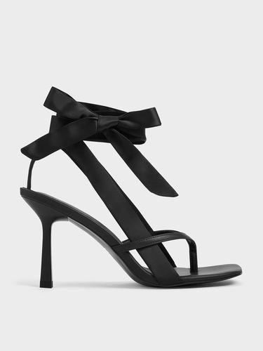 Charles & Keith - Recycled Polyester Tie-Around Heeled Thong Sandals - Charles & Keith - Modalova