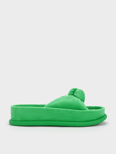 Charles & Keith - Loey Textured Knotted Slides - Charles & Keith - Modalova