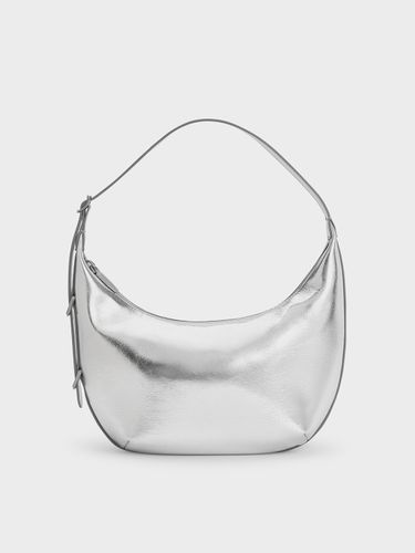 Charles & Keith - Bryna Metallic Curved Hobo Bag - Charles & Keith - Modalova