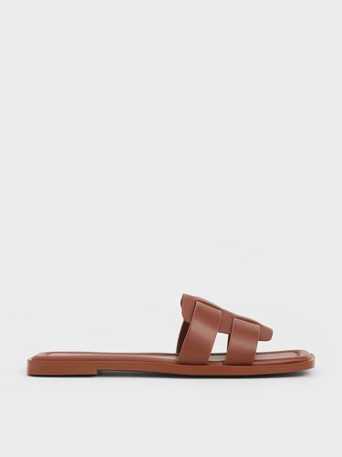 Charles & Keith - Trichelle Interwoven Leather Slide Sandals - Charles & Keith - Modalova