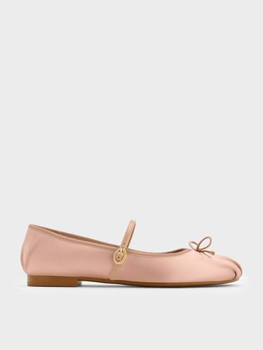 Charles & Keith - Emiko Satin Bow Mary Jane Flats - Charles & Keith - Modalova