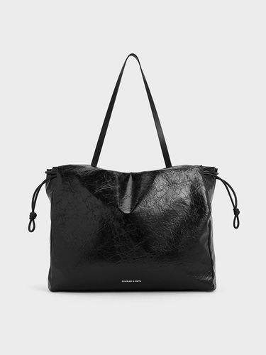 Charles & Keith - Bethel Crinkle-Effect Ruched Drawstring Tote Bag - Charles & Keith - Modalova