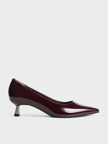 Charles & Keith - Patent Pointed-Toe Kitten-Heel Pumps - Charles & Keith - Modalova