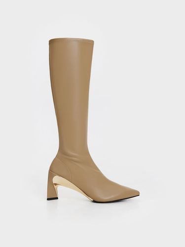 Charles & Keith - Devon Metallic Blade-Heel Knee-High Boots - Charles & Keith - Modalova