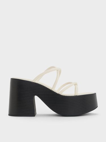 Charles & Keith - Strappy Crossover Platform Mules - Charles & Keith - Modalova