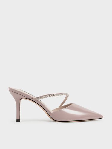 Charles & Keith - Gem-Encrusted Patent Mules - Charles & Keith - Modalova