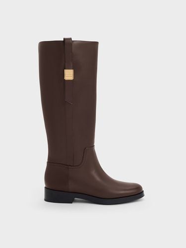 Charles & Keith - Yvette Metallic-Accent Knee-High Boots - Charles & Keith - Modalova