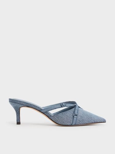 Charles & Keith - Denim Grosgrain-Strap Pointed-Toe Mules - Charles & Keith - Modalova