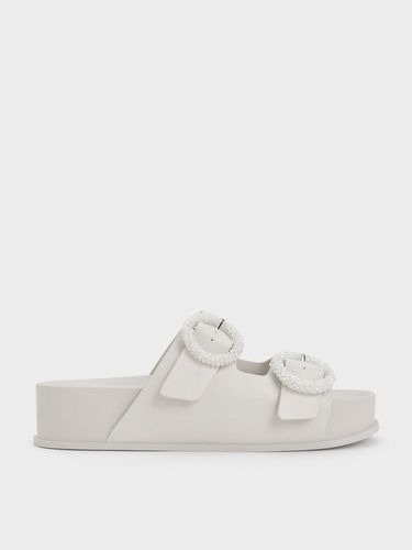 Charles & Keith - Beaded Circle Slide Sandals - Charles & Keith - Modalova