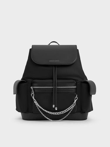 Charles & Keith - Nylon Puffy Chain-Link Backpack - Charles & Keith - Modalova