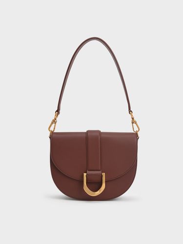 CHARLES & KEITH - Gabine Leather Saddle Bag​ - Charles & Keith - Modalova
