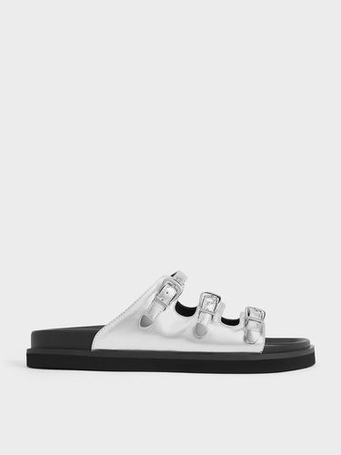 Charles & Keith - Metallic Buckled Triple-Strap Sandals - Charles & Keith - Modalova