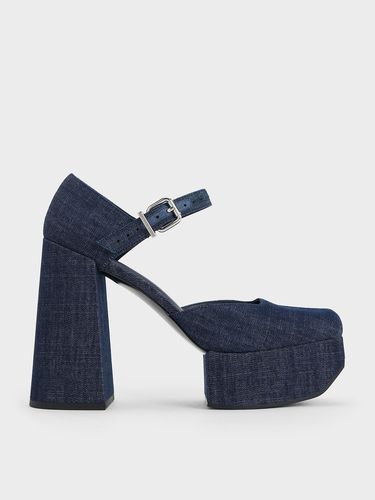 Charles & Keith - Shayla Denim D'Orsay Platform Pumps - Charles & Keith - Modalova