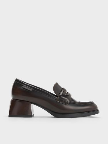 Charles & Keith - Penny Loafer Trapeze-Heel Pumps - Charles & Keith - Modalova