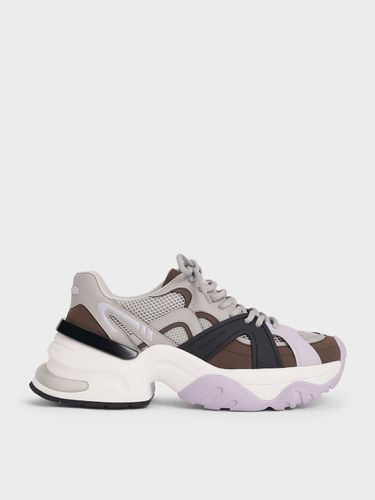 Charles & Keith - Mesh Contrast-Trim Chunky Sneakers - Charles & Keith - Modalova