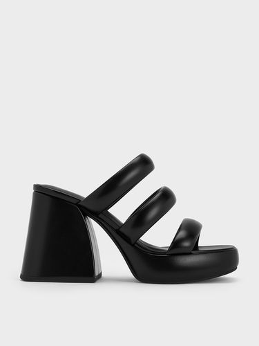 Charles & Keith - Tattie Puffy-Strap Platform Mules - Charles & Keith - Modalova