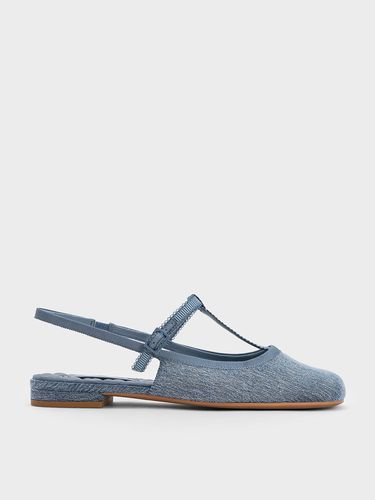 Charles & Keith - Denim T-Bar Mary Jane Slingback Flats - Charles & Keith - Modalova