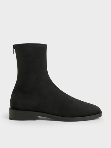 Charles & Keith - Square Toe Zip-Up Ankle Boots - Charles & Keith - Modalova