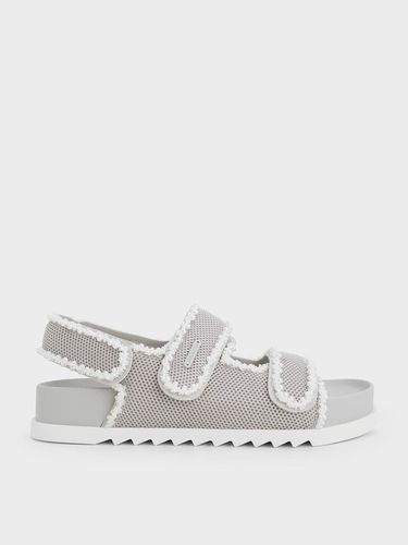 Charles & Keith - Mesh Pearl-Embellished Flatform Sandals - Charles & Keith - Modalova