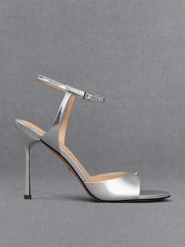 Charles & Keith - Metallic Leather Ankle-Strap Pumps - Charles & Keith - Modalova