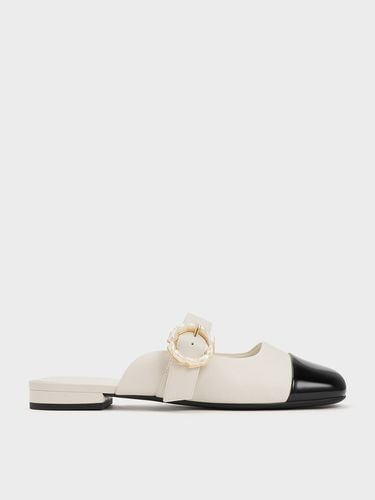 Charles & Keith - Patent Pearl Buckle Mary Jane Mules - Charles & Keith - Modalova