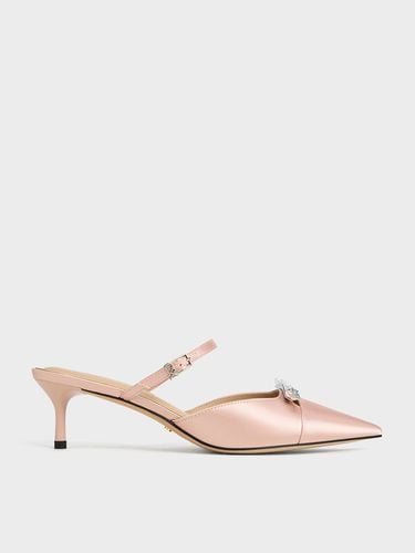 Charles & Keith - Recycled Polyester Bow Kitten-Heel Mules - Charles & Keith - Modalova