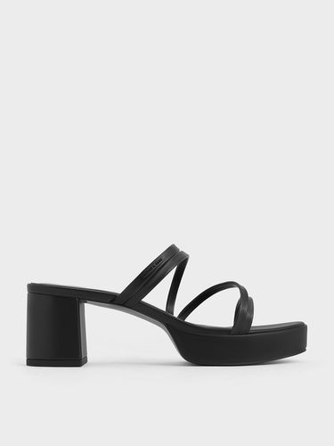 Charles & Keith - Strappy Trapeze-Heel Mules - Charles & Keith - Modalova